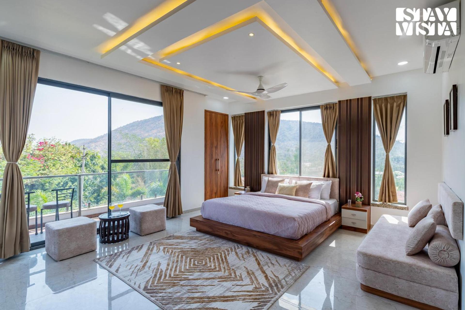 Stayvista'S Bella Dream - Mountain-View With Outdoor Pool, Lawn Featuring A Gazebo & Indoor Games Udaipur Exteriör bild